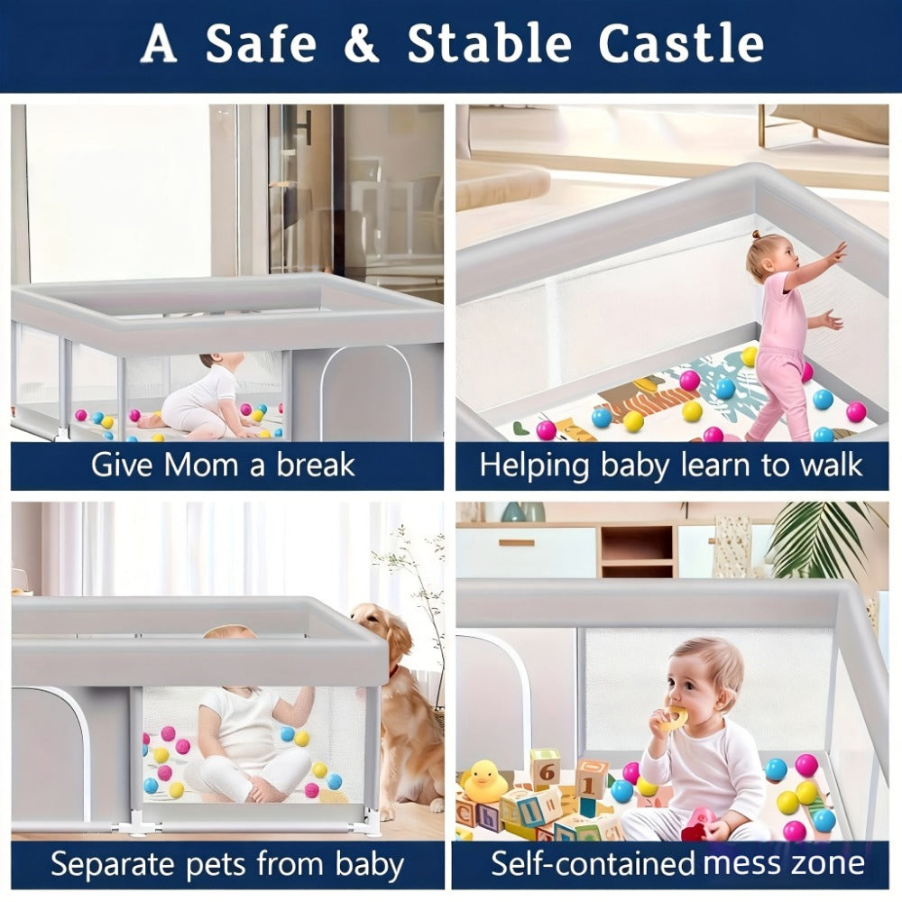 Baby Playpen - Breathable Soft Large 71inch