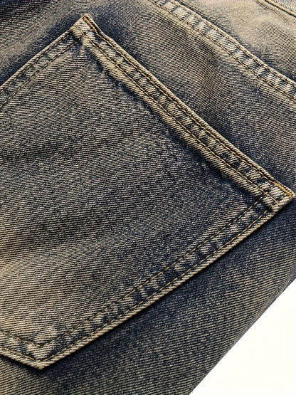 Men'S Ripped Slim Fit Jeans Distressed Regular Fit Jeans for Men Brown Straight Leg Comfort Flex Jeans Designer Fashion Pants