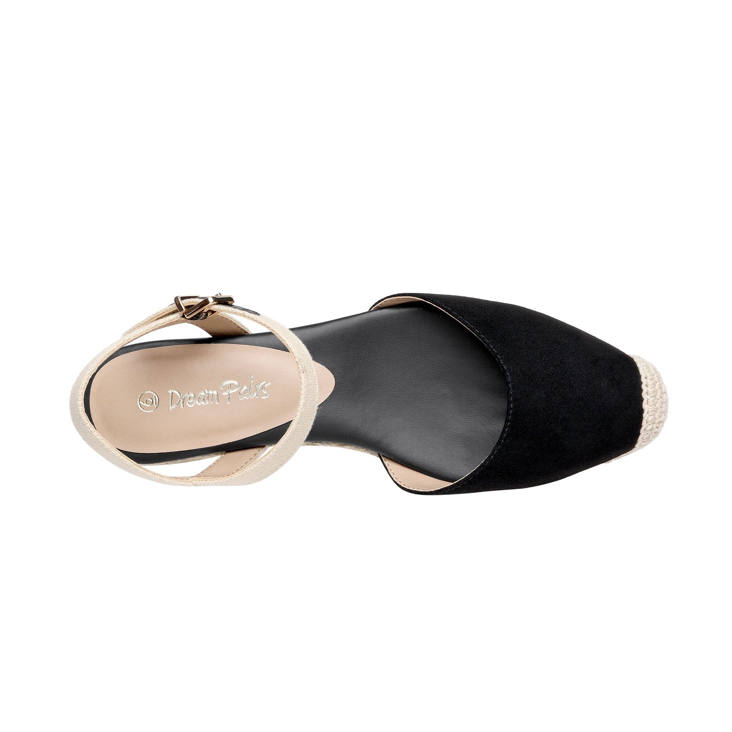 Women's Closed Toe Elastic Ankle Strap Espadrilles Wedge Sandals Soft Emulsion Insole Wedge Sandals