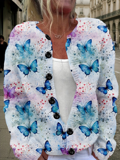 Women's Versatile Denim Floral Cardigan Travel 349