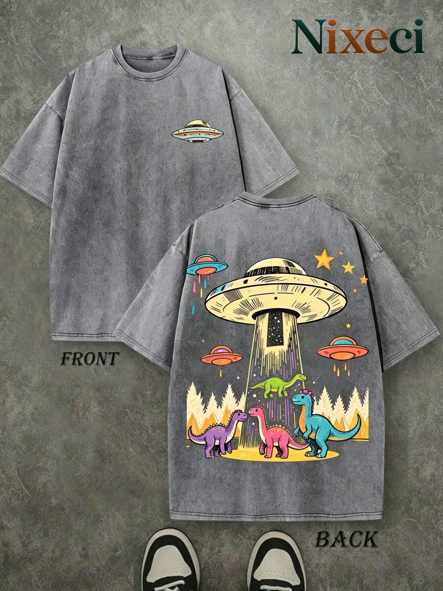 Coffee Brown Oversized Short-Sleeve T-Shirt - product view 16