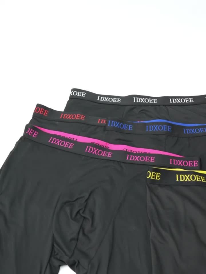 Random Color 10pcs/SET, Men'S Boxer Briefs - Breathable Athletic, High Elasticity Quick-Dry Underwear With Bold Letter Print, Glossy Knit Fabric For Gym, Casual & Casual Attire, Gym Underwear, Sporty Underwear