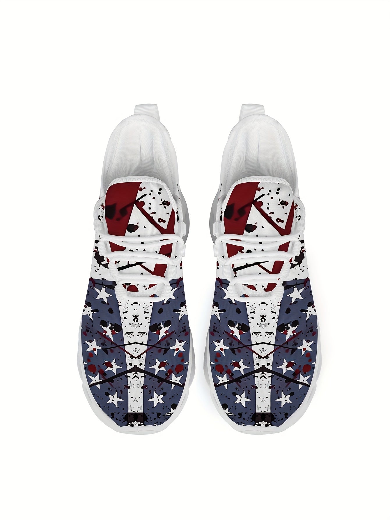 Men'S Casual Sports Shoes, Featuring a US Flag Print Design, Are Trendy And Stylish, Lightweight, And Comfortable. They Are Perfect for Outdoor Street Sports As Well As Daily Wear