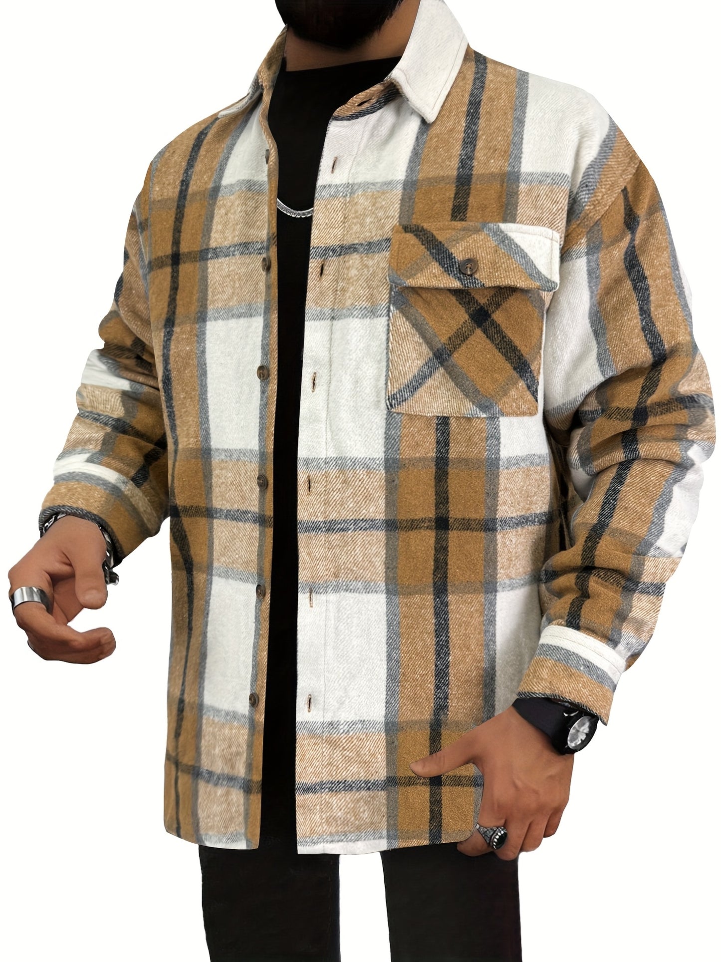 This Unisex, Retro-style Casual Shirt Features A Classic Plaid Design And A Minimalist Aesthetic. The Collared Design Makes It Suitable For Year-round Wear, And The Loose, Comfortable Fit Caters To Various Styling Needs. A Small Gift Is Included.