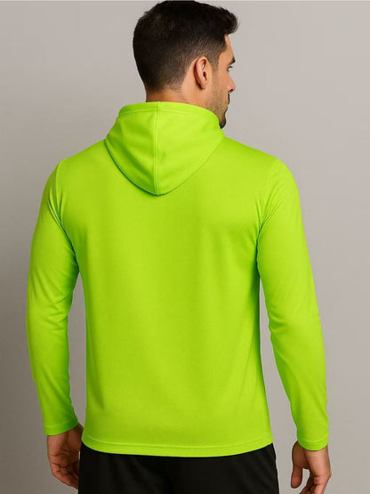 6 Packs Sun Protection Long Sleeve T-Shirts with Hood UPF 50+ Men's Hooded Quick Dry Breathable UV Athletic Shirts Rash Guards SPF UV for Hiking Fishing Swim Cycling Running