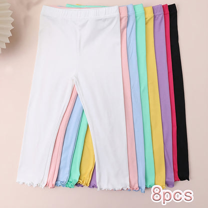 Girls' 6411 Wood Ear 8/Black White Red Green Yellow Blue Purple Pink Leggings - product view 1
