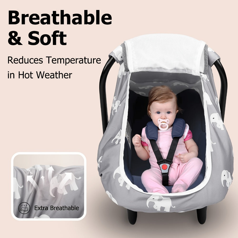 Baby Car Seat Cover - Breathable Beavtaens Covers Stretchy