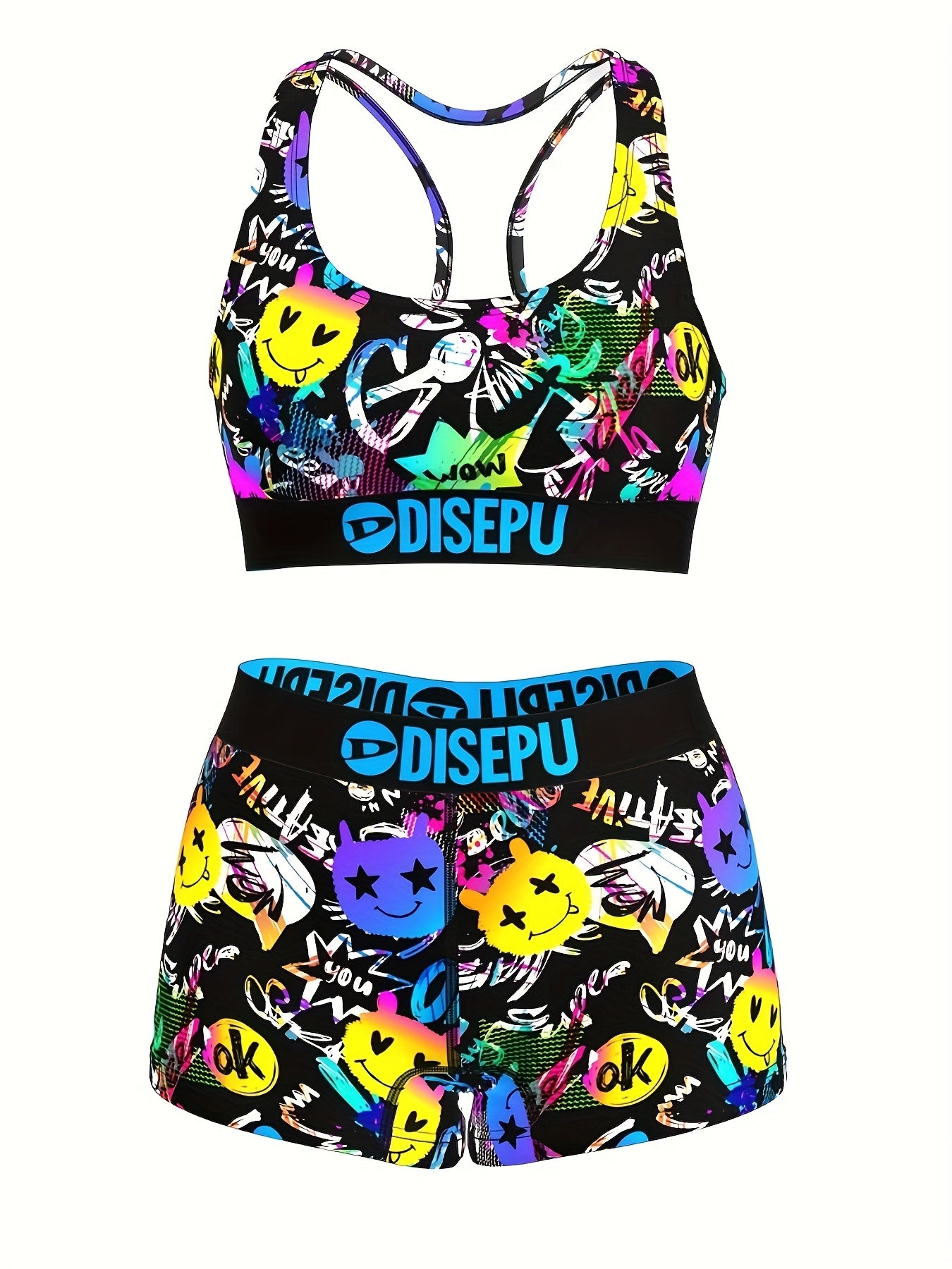 Women's Mixed colors Polyester Printed Sleeveless Shorts - product view 4