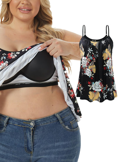 Vislivin Women'S Summer Camisole with Built-In Bra Pads, Seamless Sleeveless Design Featuring Adjustable Thin Straps, Soft And Loose Fit for Comfortable Daily Wear at Home, Available in Plus Size 4XL