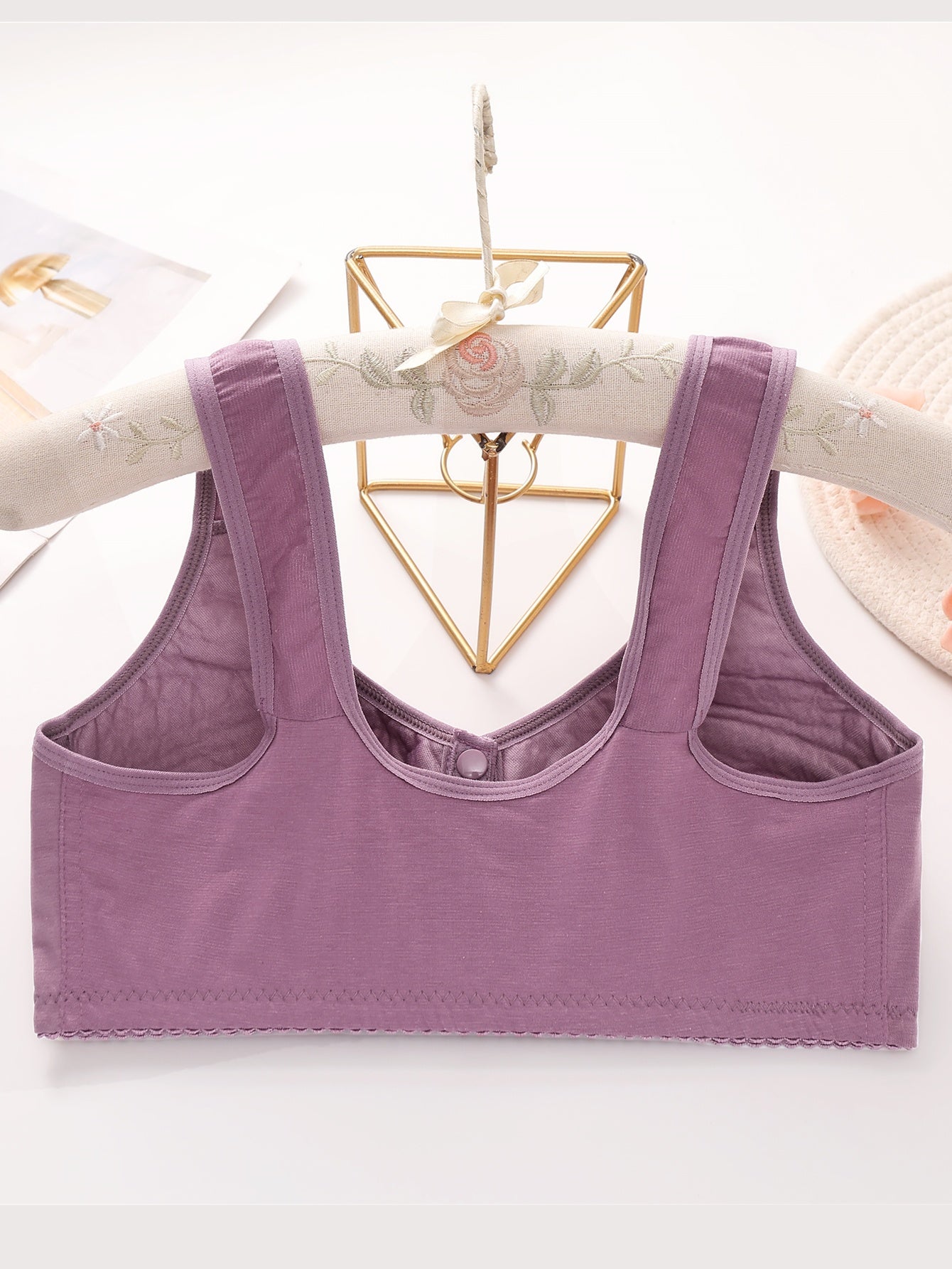 8-Pc Front-Closure Tank Top-Style Printed Comfortable And Breathable Women'S Underwear: Wire-Free, Stretch, Elegant, Sporty, Moisture-Wicking Bras for Moms And Mature Women (0XL-7XL)