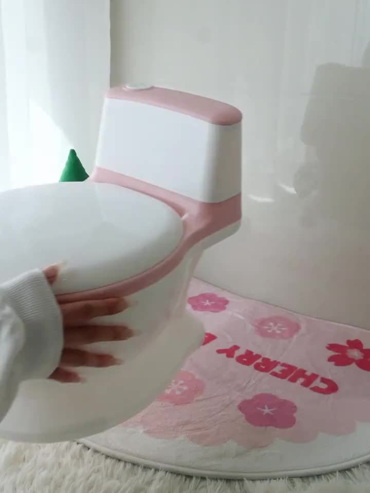 2 In 1 Toddler Potty Training Chair, Large Toilet Seat And Removable Seat With Soft Cushion, Potty, Realistic Flushing Sound, Tissue Organizer And Flip-up Toilet Seat, Suitable For Children.