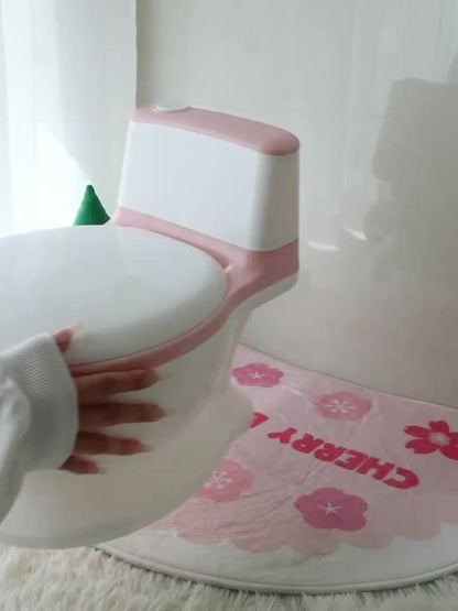 2 In 1 Toddler Potty Training Chair, Large Toilet Seat And Removable Seat With Soft Cushion, Potty, Realistic Flushing Sound, Tissue Organizer And Flip-up Toilet Seat, Suitable For Children.