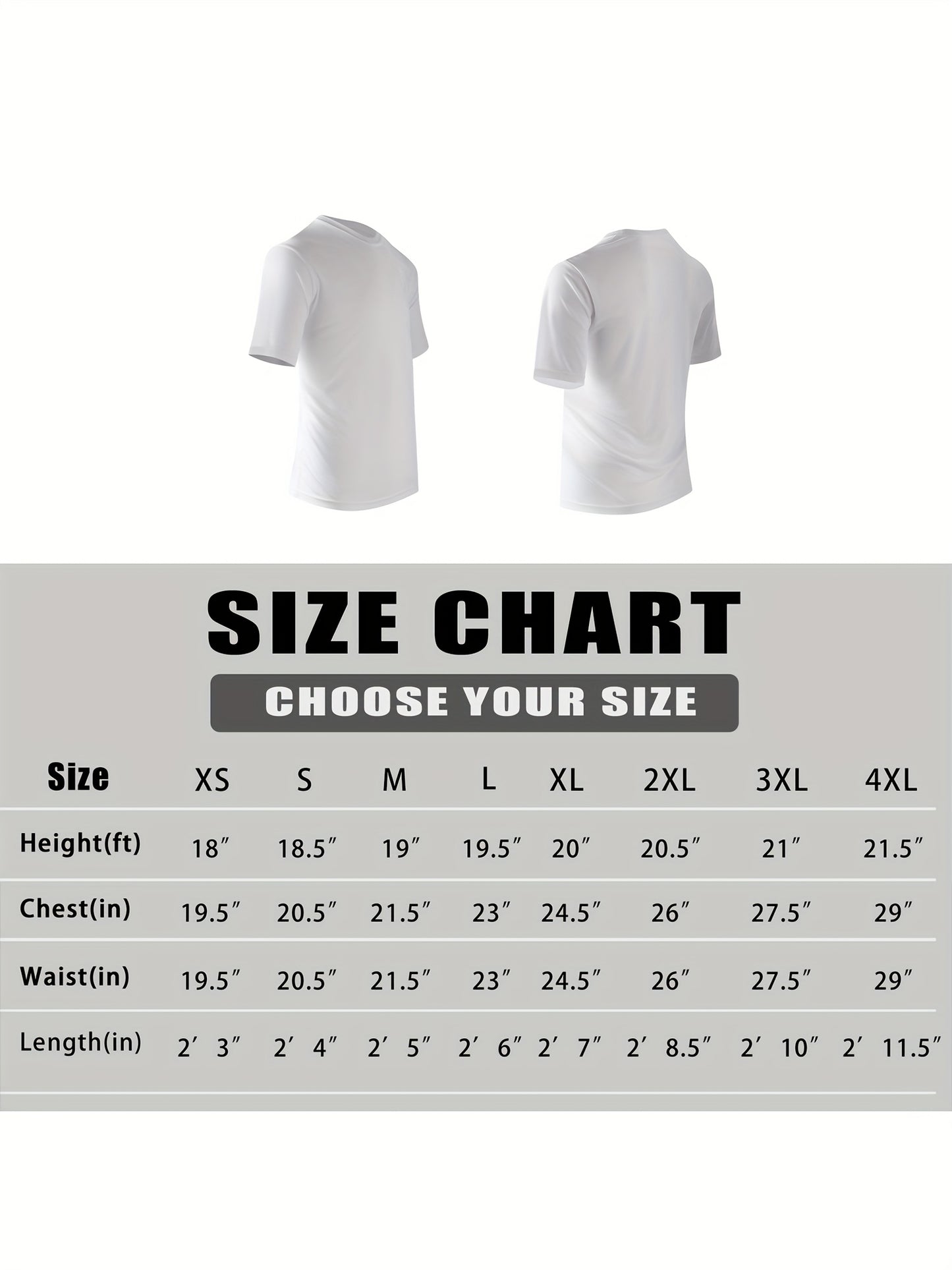 5-Pack Men's Quick-Dry Crew Neck short sleeves T-Shirts, Moisture Wicking, UPF 50+ Sizes S-3XL