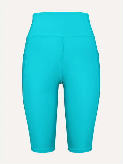 Women's High-Waisted Short Swim Shorts with Lace-Up, Perfect for Fitness, Yoga And Swimming