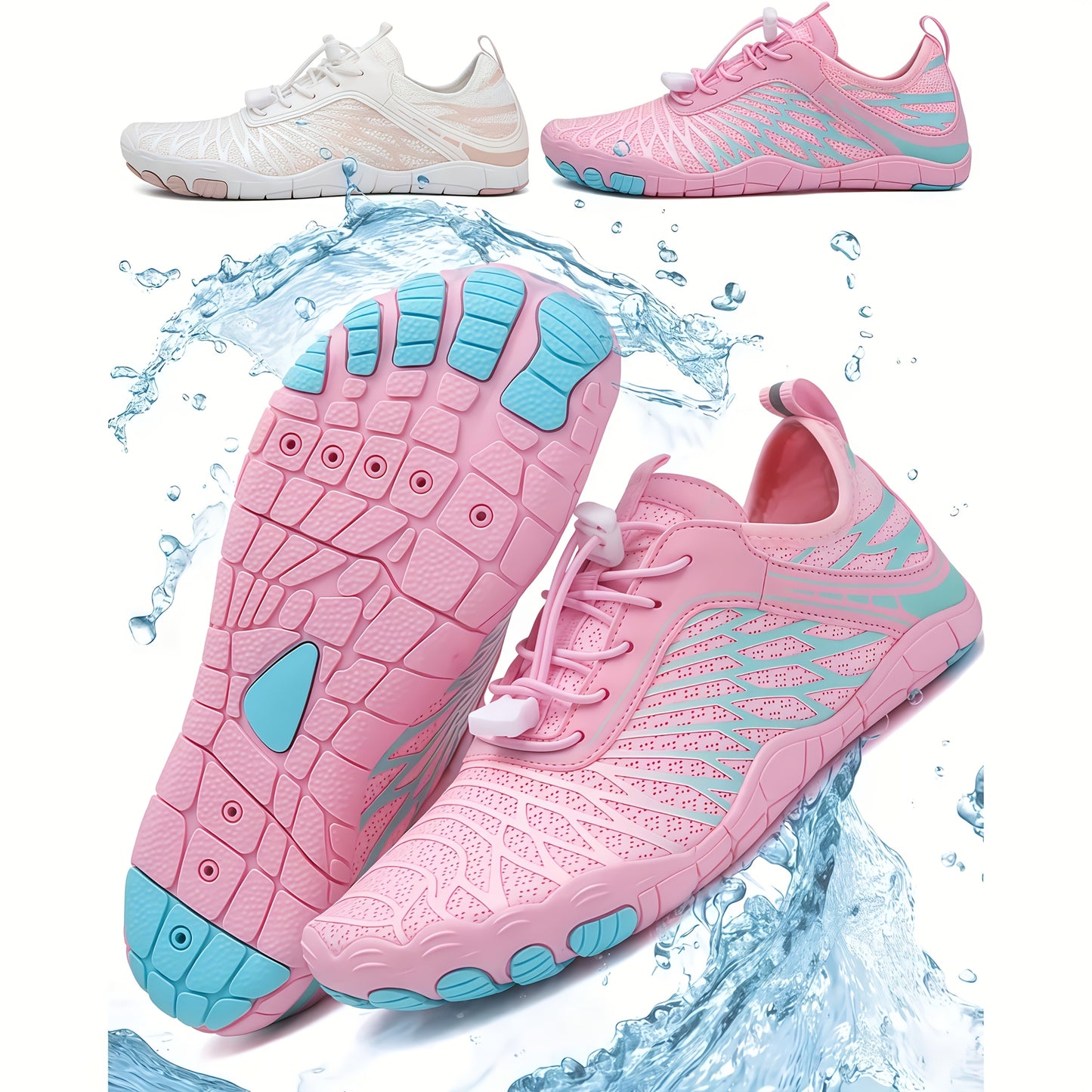 Outdoor Barefoot Shoes for Women Trail Running Breathable & Wide Toe Barefoot Footwear Sneakers, Women Shoes, White Shoes