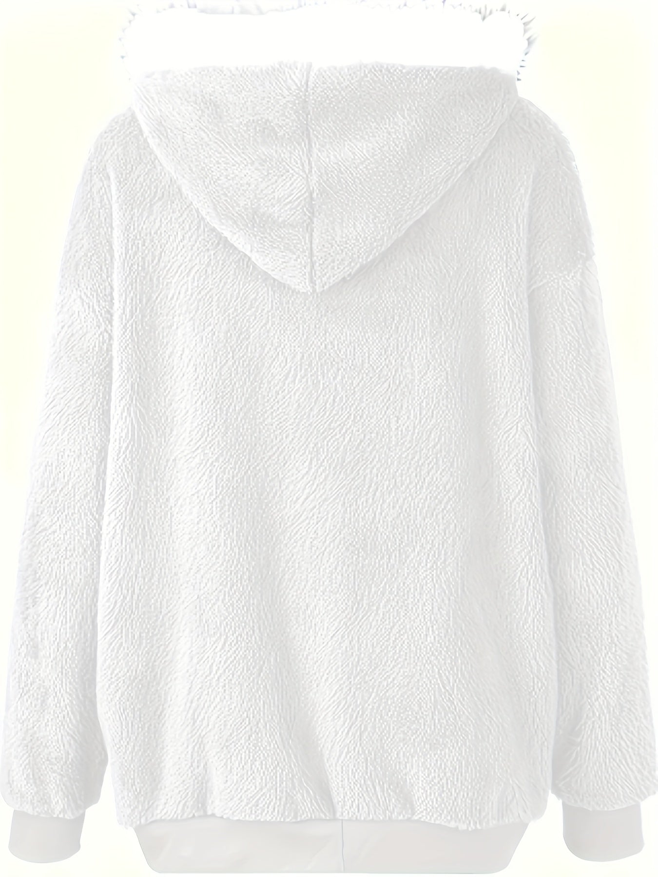 Autumn Winter Teddy Bear Jacket with Color Block and Zipper