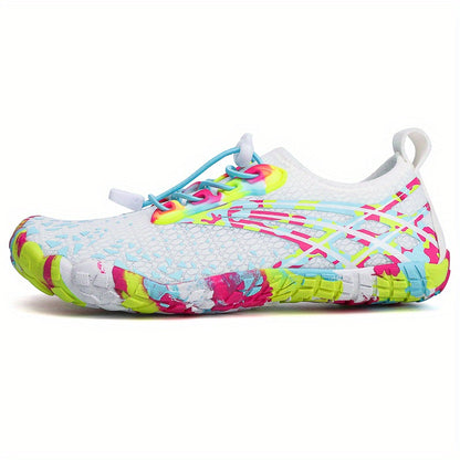 [1 Pair Quick-Dry Water Shoes] 1 Pair Unisex Quick-Dry Water Shoes, Breathable Fabric Upper, Rubber Sole, Lightweight Non-Slip Yoga Sneakers for Swimming, Sdiving, Beach, Cycling, Hiking, Home Office Use - Spring/ Fall Season