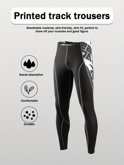 2pcs Men's Sports Compression Long-sleeve And Long Pants Suit, Breathable, Skin-friendly, Soft, Suitable for Outdoor Leisure Sports And Fitness And Other Items, Suitable for All Seasons, Comfortable, Lightweight And Close to The Body Sportswear