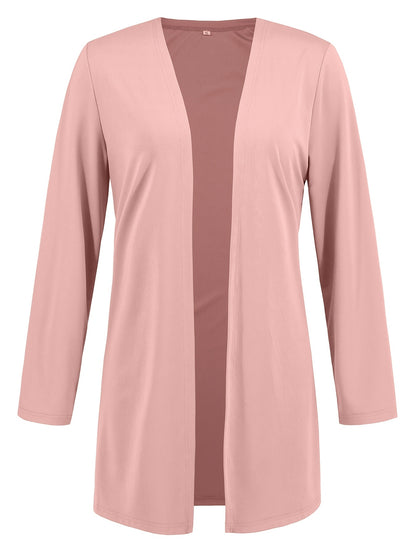 ZAFUL Women's Casual Business Long Sleeve Cardigan, V-Neck Vest Top, Straight Leg Trousers, Fashion Commuter Three-Piece Suit