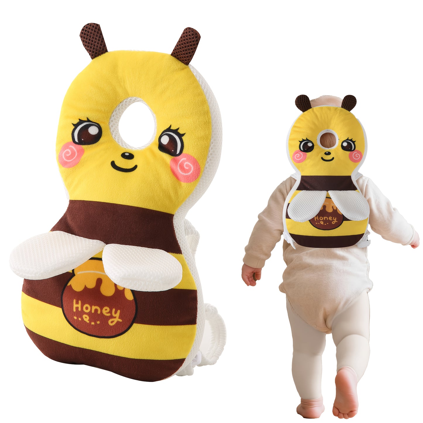Soft Toddler Backpack for Infants And Toddlers, with Adjustable Cartoon Animal Plush Backrest, Made of Colorful Polyester Fiber, an Ideal Gift for Festivals