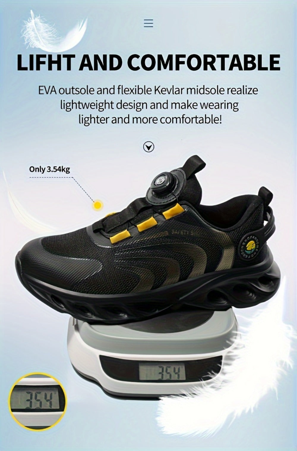 Unisex Work & Safety Shoes - Puncture Resistant & Slip-On 856485