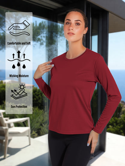 5pcs Women's Quick-drying And Breathable Long-sleeved T-shirt Set, Basic Base Layer for Training, Moisture-wicking, Women's S Tops, Suitable for Casual Attire.