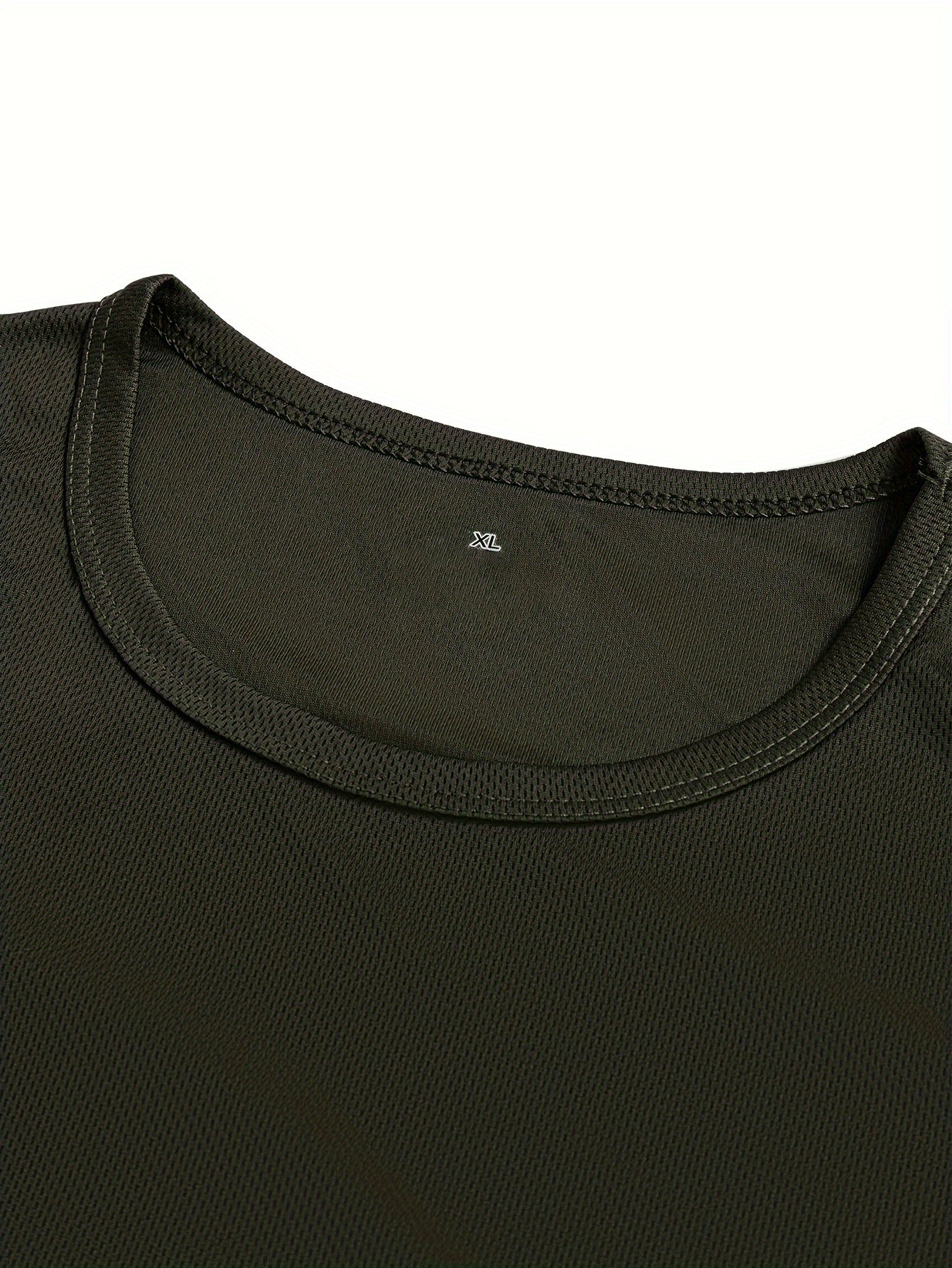 Set of 4 Men'S Lightweight Polyester T-Shirts - Casual Round Neck, Short Sleeves for Outdoor Activities And Summer Use, Short-Sleeved, Appropriate