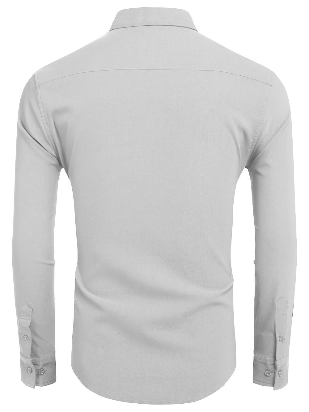 Men's Solid Slim Fit Long Sleeve Dress Shirt - Wrinkle Resistant