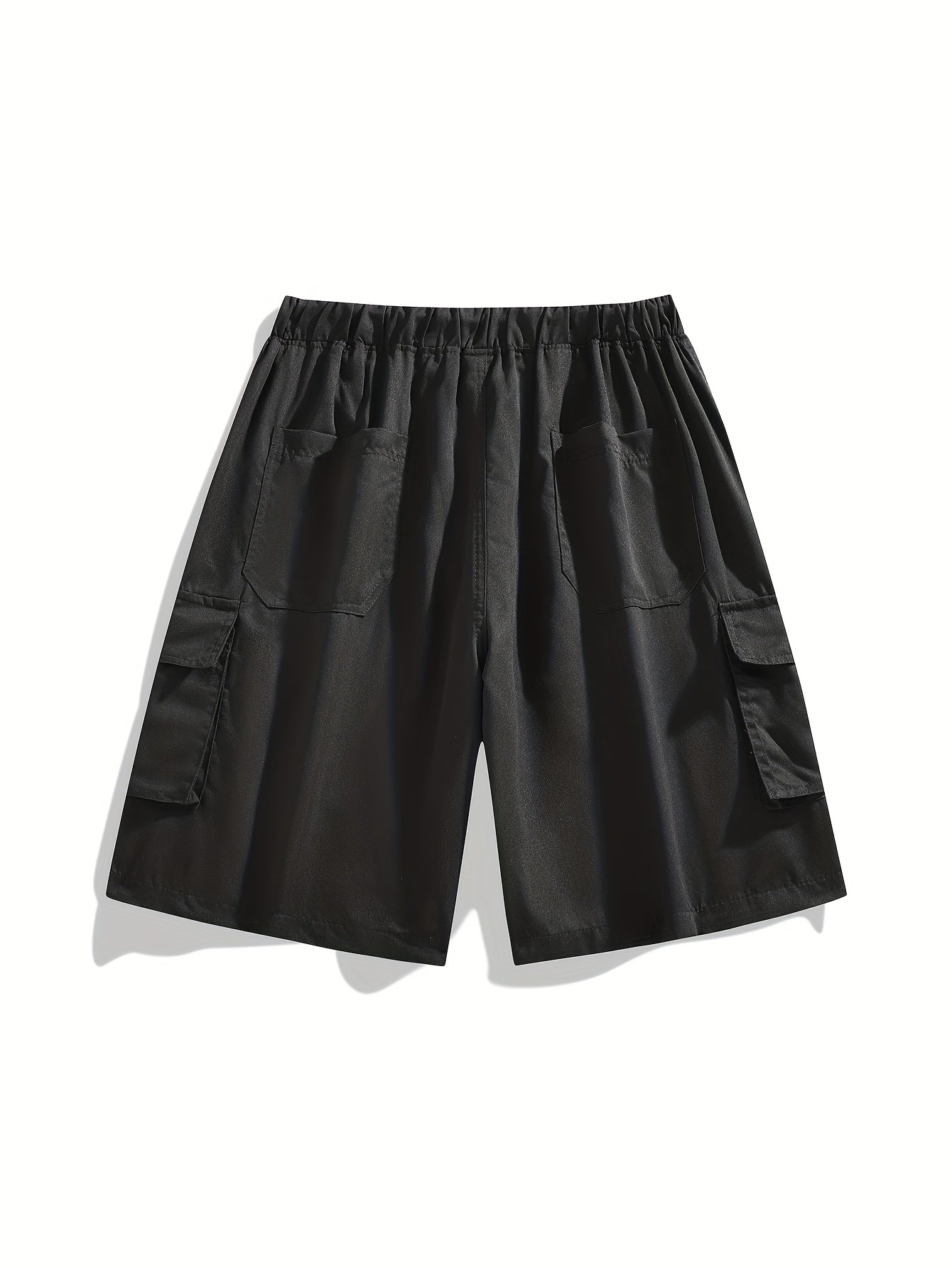 2pcs Men's Cargo Shorts, Multi-Pocket Loose Fit Utility Shorts, Durable Outdoor Hiking Tactical Shorts, Summer Casual Relaxed Fit Work Shorts with Flap Pockets