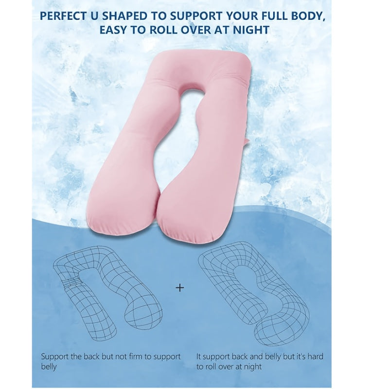 Pregnancy Pillow - U-Shaped Full-Body Maternity Sleeping Pillow, with a Detachable Velvet Cover, an Essential Item for Pregnant Women. Giving Every Expectant Mother a Comfortable Sleep!
