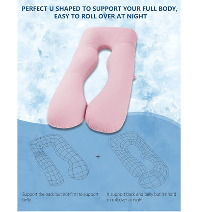 Pregnancy Pillow - U-Shaped Full-Body Maternity Sleeping Pillow, with a Detachable Velvet Cover, an Essential Item for Pregnant Women. Giving Every Expectant Mother a Comfortable Sleep!