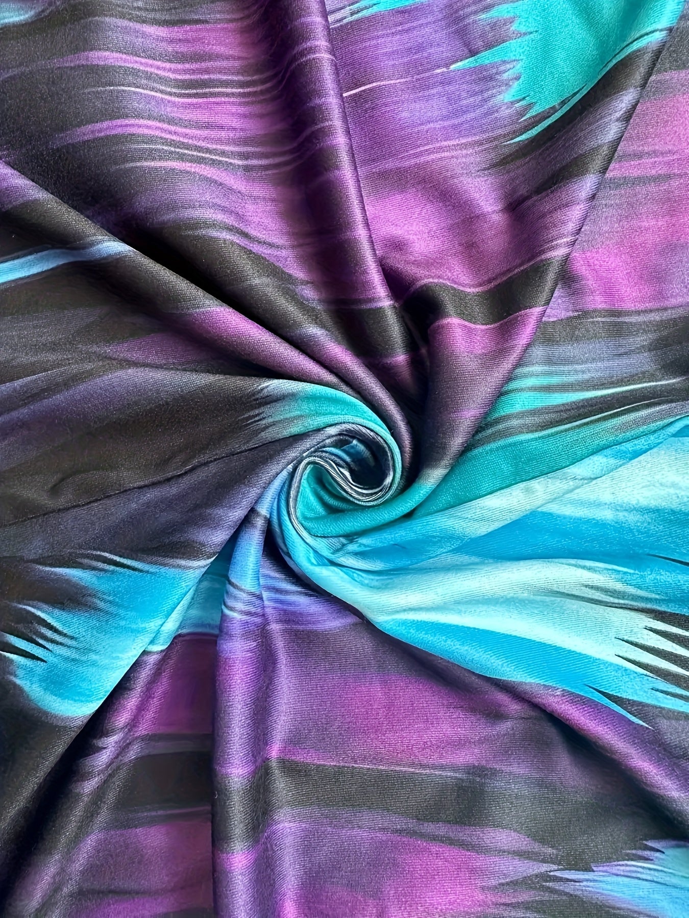 Women's Green+Purple+Blue Polyester Sleeveless Dress - product view 5