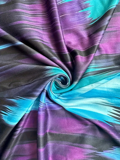 Women's Green+Purple+Blue Polyester Sleeveless Dress - product view 5
