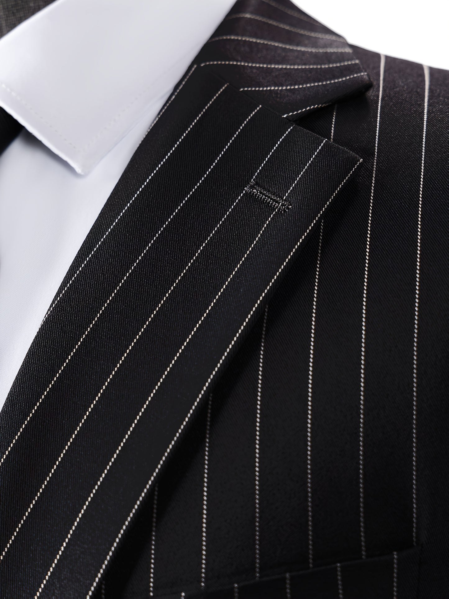 [New Men's 3pcs Suits] 3pcs New Men's Suits - Vertical Striped Suit Jackets, Vests, Pants - Two-button, Suitable for Weddings, Business Banquets, Parties, Daily Wear Valentines Gifts for Men
