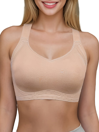 Women's Wireless Bra Comfortable Breathable Seamless Bra Soft Sleeping Bra Push Up Women's Underwear Daily Casual Bra Full Cup Sports Bra Suitable for Daily Wear Adjustable Shoulder Straps