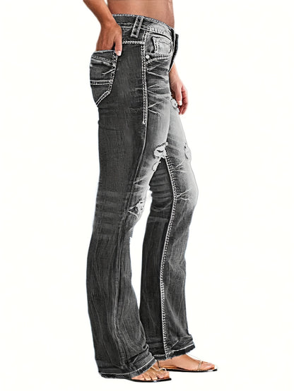 Non-stretch Multi-pocket Design, Classic Zipper Button, Fashionable Casual Versatile Jeans