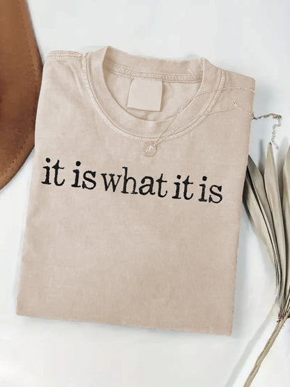 Women's Trendy Printed Retro Washed T-Shirt - 230g Thick, Retro Street Style Crew Neck Short Sleeve, Machine Washable, Perfect for Spring/Summer Casual Wear, Unique Loose Fit Women's T-Shirt