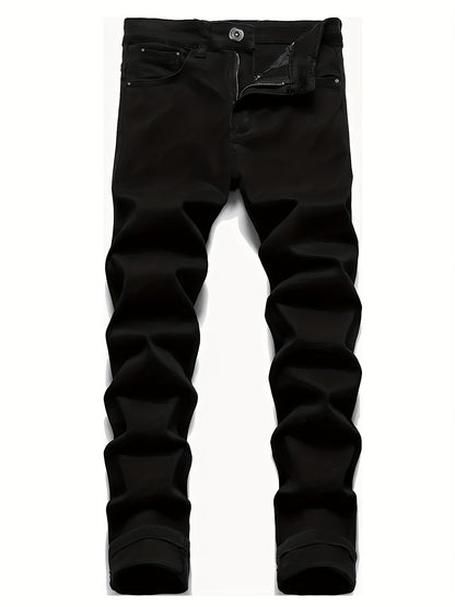 3 Pack Men'S Slim Fit Denim Jeans - Stretch Comfort, Trendy Streetwear Style, Fashion Casual Trousers