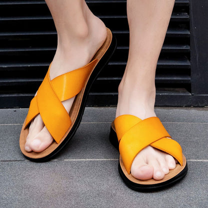 Men's Slippers - Non-Slip Sole for Beach & Water 35045 235045