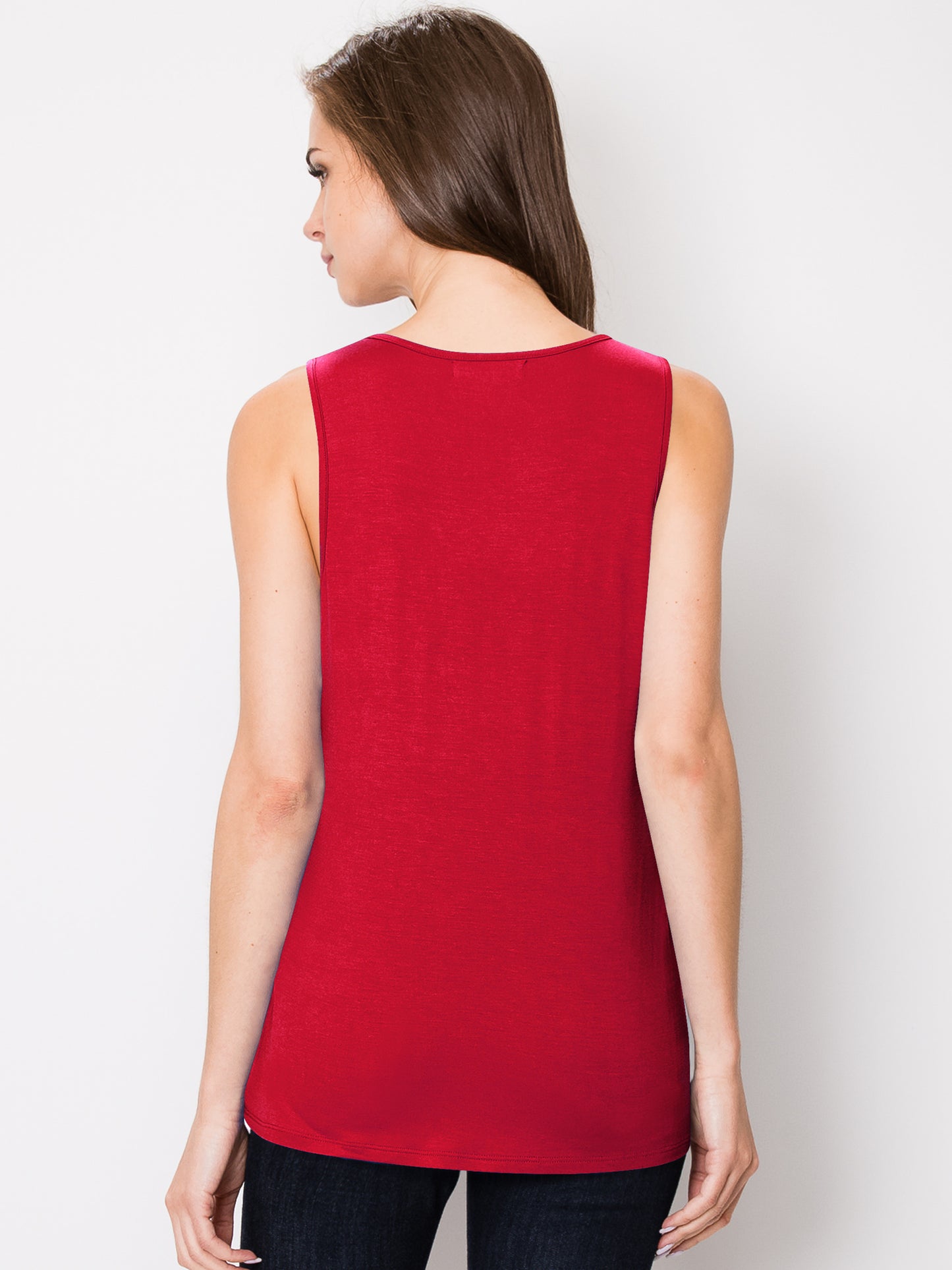 Women's Sleeveless Scoop Neck Loose Fit Tank Top