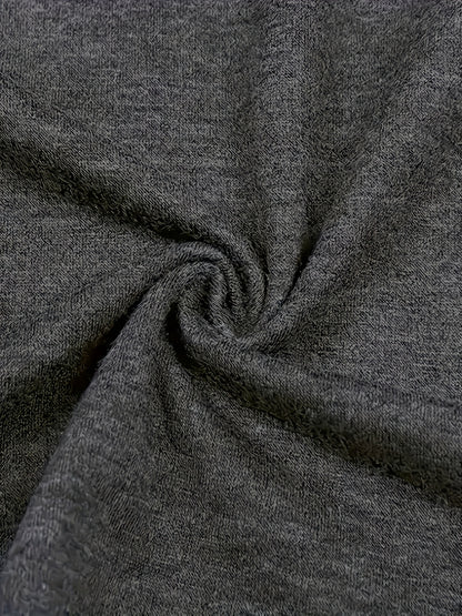 Women's Dark Gray Polyester Printed V-Neck T-Shirt - product view 11