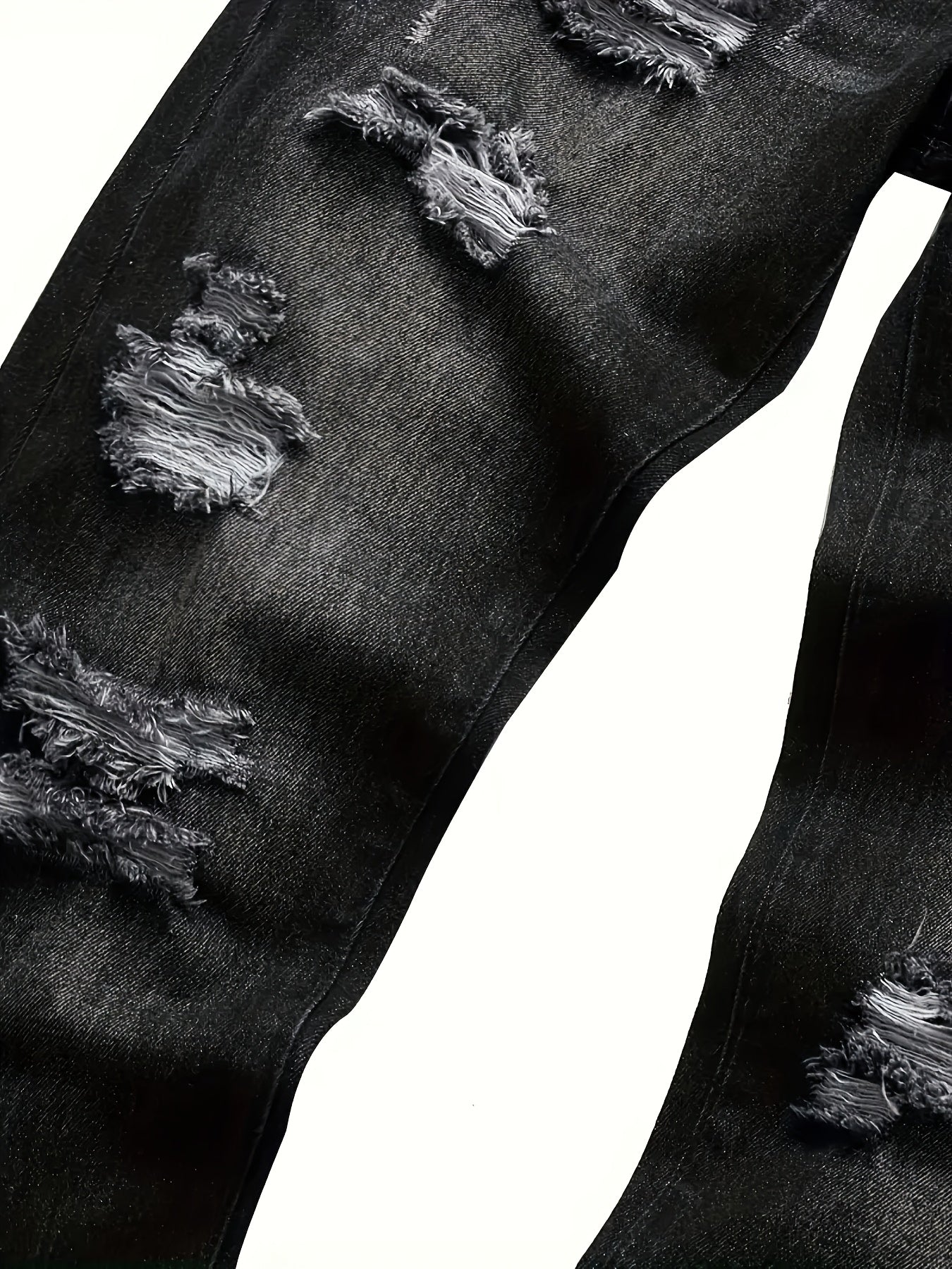 A Trendy Men's -style Distressed Skinny Jeans with Stretch