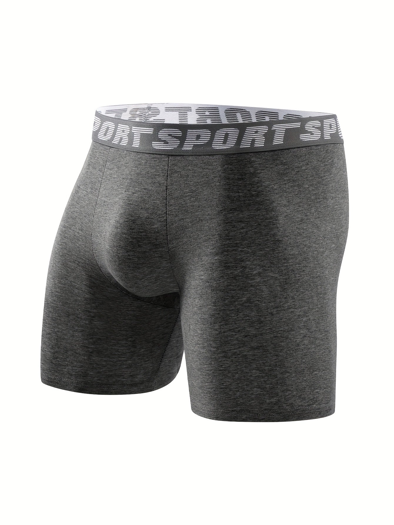 4 Pack Of Men's Underwear Men's Long Sports And Fitness Briefs, Breathable, Comfortable And Healthy Men's Boxer Briefs Fashion Trend Simple Casual Sports Men's Pants