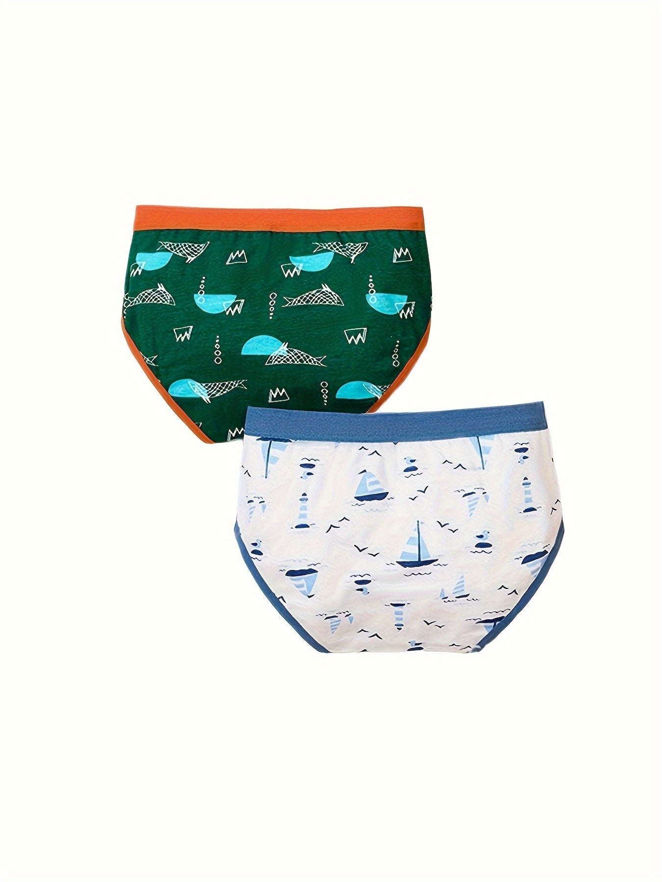 8pcs Boys' Ocean Crocodile Briefs - Soft, Breathable Blend Underwear with Stretch, Non-Transparent Animal Print for All Seasons