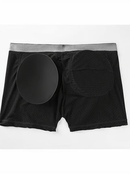 New Men'S Boxers Featuring Butt Pads, Made from Breathable Mesh, Designed for Comfort And Elasticity, Perfect for Lounging at for home