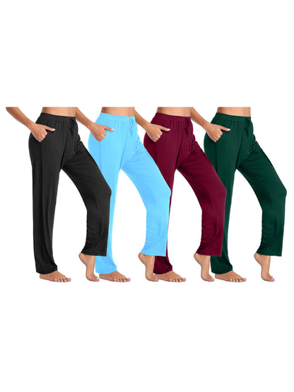 4-Pack Women's Loose Fit Classic Lounge Pants
