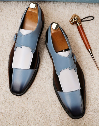 Men's Loafers & Slip-Ons - Color Blocked & Metal Buckle 120933