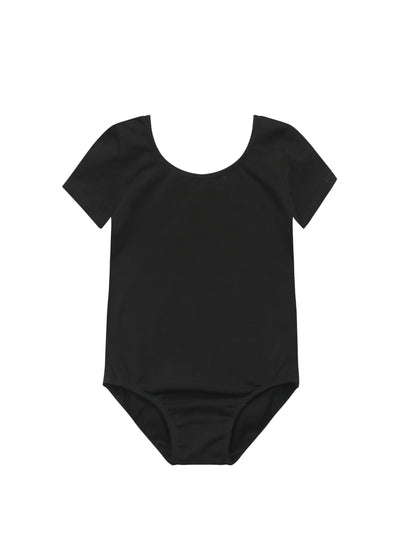 Toddler Girls Ballet Leotard, Short Sleeve Round Neck Dance, Perfect for Outdoor