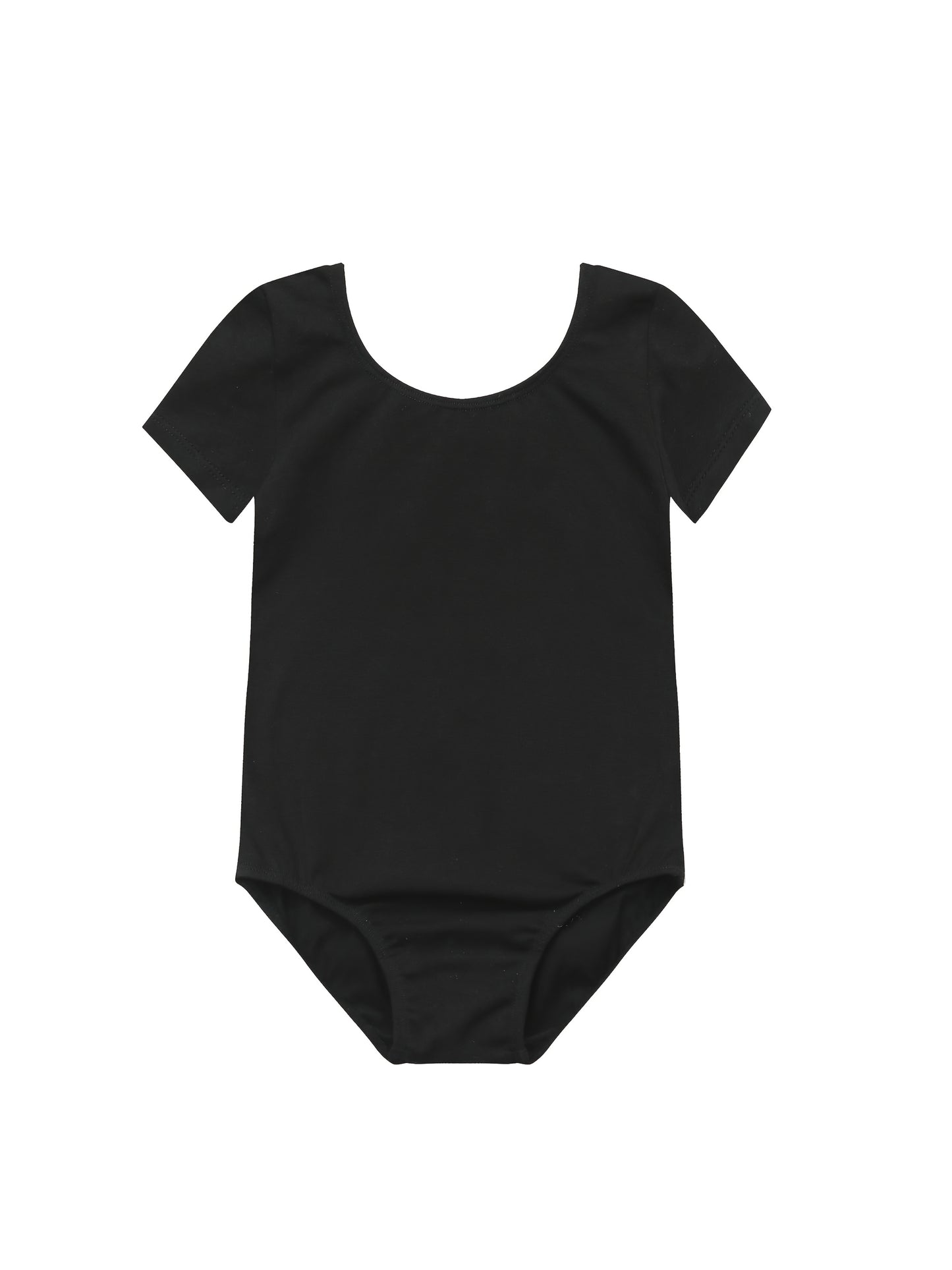 Toddler Girls Ballet Leotard, Short Sleeve Round Neck Dance, Perfect for Outdoor