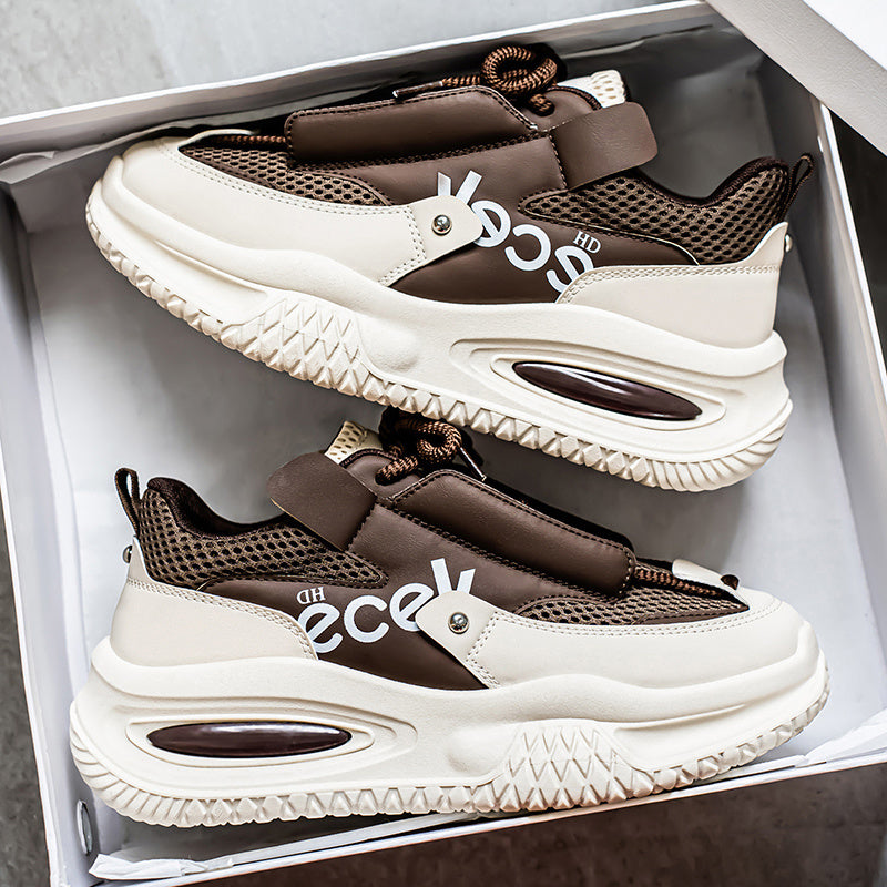 Sneakers, Men's Casual Sports Shoes- Durable PU Sole, Round Toe Low-top Design, Breathable Running Shoes, Suitable for Hiking, Outdoor Activities and Daily Wear
